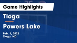 Tioga  vs Powers Lake  Game Highlights - Feb. 1, 2022