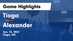 Tioga  vs Alexander  Game Highlights - Jan. 13, 2023