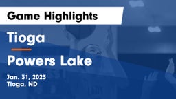 Tioga  vs Powers Lake  Game Highlights - Jan. 31, 2023
