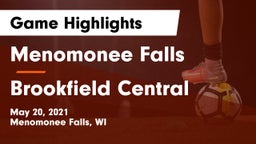 Menomonee Falls  vs Brookfield Central Game Highlights - May 20, 2021