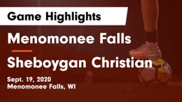 Menomonee Falls  vs Sheboygan Christian Game Highlights - Sept. 19, 2020