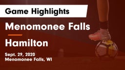 Menomonee Falls  vs Hamilton  Game Highlights - Sept. 29, 2020