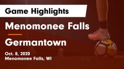 Menomonee Falls  vs Germantown Game Highlights - Oct. 8, 2020