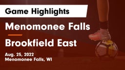 Menomonee Falls  vs Brookfield East  Game Highlights - Aug. 25, 2022