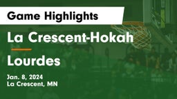 La Crescent-Hokah  vs Lourdes  Game Highlights - Jan. 8, 2024