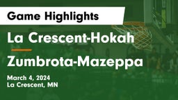 La Crescent-Hokah  vs Zumbrota-Mazeppa  Game Highlights - March 4, 2024