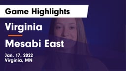 Virginia  vs Mesabi East  Game Highlights - Jan. 17, 2022