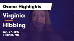 Virginia  vs Hibbing  Game Highlights - Jan. 27, 2022