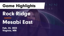 Rock Ridge  vs Mesabi East  Game Highlights - Feb. 24, 2023