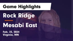 Rock Ridge  vs Mesabi East  Game Highlights - Feb. 23, 2024