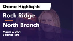 Rock Ridge  vs North Branch  Game Highlights - March 2, 2024
