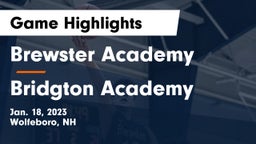 Brewster Academy  vs Bridgton Academy Game Highlights - Jan. 18, 2023