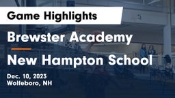 Brewster Academy  vs New Hampton School  Game Highlights - Dec. 10, 2023