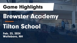 Brewster Academy  vs Tilton School Game Highlights - Feb. 23, 2024