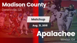 Matchup: Madison County High vs. Apalachee  2018
