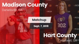 Matchup: Madison County High vs. Hart County  2018