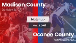 Matchup: Madison County High vs. Oconee County  2018