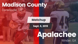 Matchup: Madison County High vs. Apalachee  2019