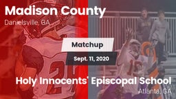 Matchup: Madison County High vs. Holy Innocents' Episcopal School 2020