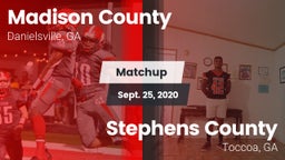 Matchup: Madison County High vs. Stephens County  2020