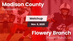 Matchup: Madison County High vs. Flowery Branch  2020