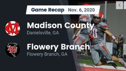 Recap: Madison County  vs. Flowery Branch  2020