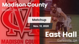 Matchup: Madison County High vs. East Hall  2020