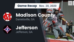 Recap: Madison County  vs. Jefferson  2020