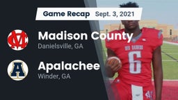 Recap: Madison County  vs. Apalachee  2021