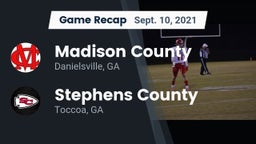 Recap: Madison County  vs. Stephens County  2021