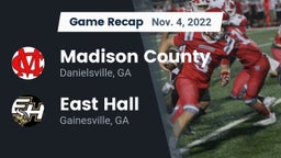 Recap: Madison County  vs. East Hall  2022