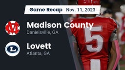 Recap: Madison County  vs. Lovett  2023