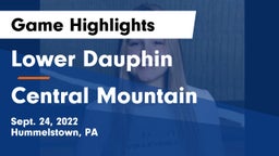 Lower Dauphin  vs Central Mountain Game Highlights - Sept. 24, 2022