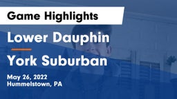 Lower Dauphin  vs York Suburban Game Highlights - May 26, 2022
