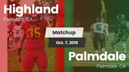 Matchup: Highland  vs. Palmdale  2016