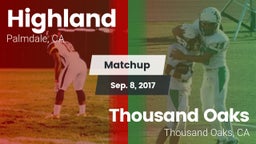 Matchup: Highland  vs. Thousand Oaks  2017