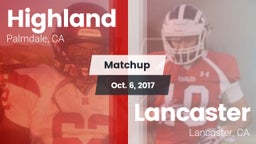Matchup: Highland  vs. Lancaster  2017