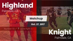 Matchup: Highland  vs. Knight  2017