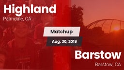 Matchup: Highland  vs. Barstow  2019