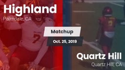 Matchup: Highland  vs. Quartz Hill  2019