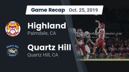 Recap: Highland  vs. Quartz Hill  2019