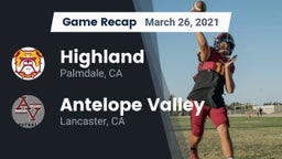 Recap: Highland  vs. Antelope Valley  2021