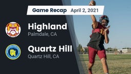 Recap: Highland  vs. Quartz Hill  2021