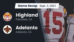 Recap: Highland  vs. Adelanto  2021