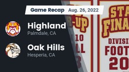 Recap: Highland  vs. Oak Hills  2022