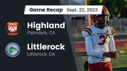 Recap: Highland  vs. Littlerock  2023