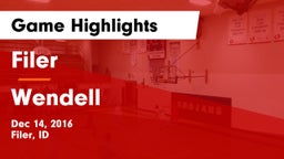 Filer  vs Wendell  Game Highlights - Dec 14, 2016