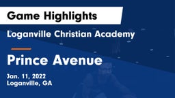 Loganville Christian Academy  vs Prince Avenue  Game Highlights - Jan. 11, 2022
