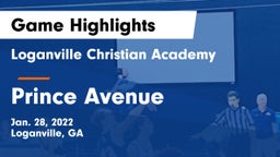 Loganville Christian Academy  vs Prince Avenue  Game Highlights - Jan. 28, 2022
