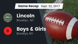 Recap: Lincoln  vs. Boys & Girls  2017